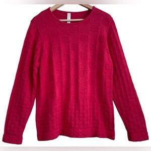 SKOVHUUS 100% Organic Cotton Textured Knit Minimalist Pullover Sweater Sz L NWT